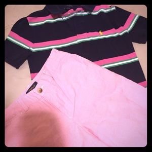 Polo shirt 10-12 and light pink 14